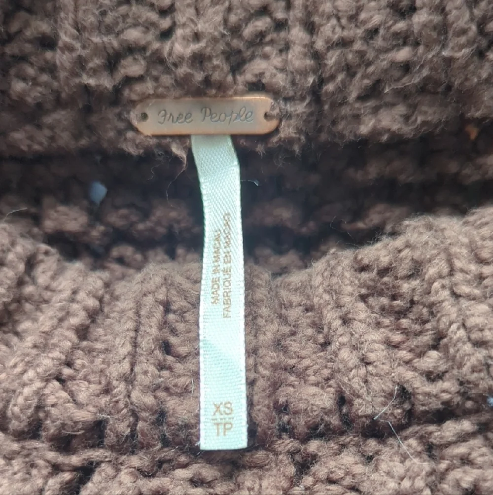 Free People Cable Knit Sweater in Rich Brown - Picture 2 of 5